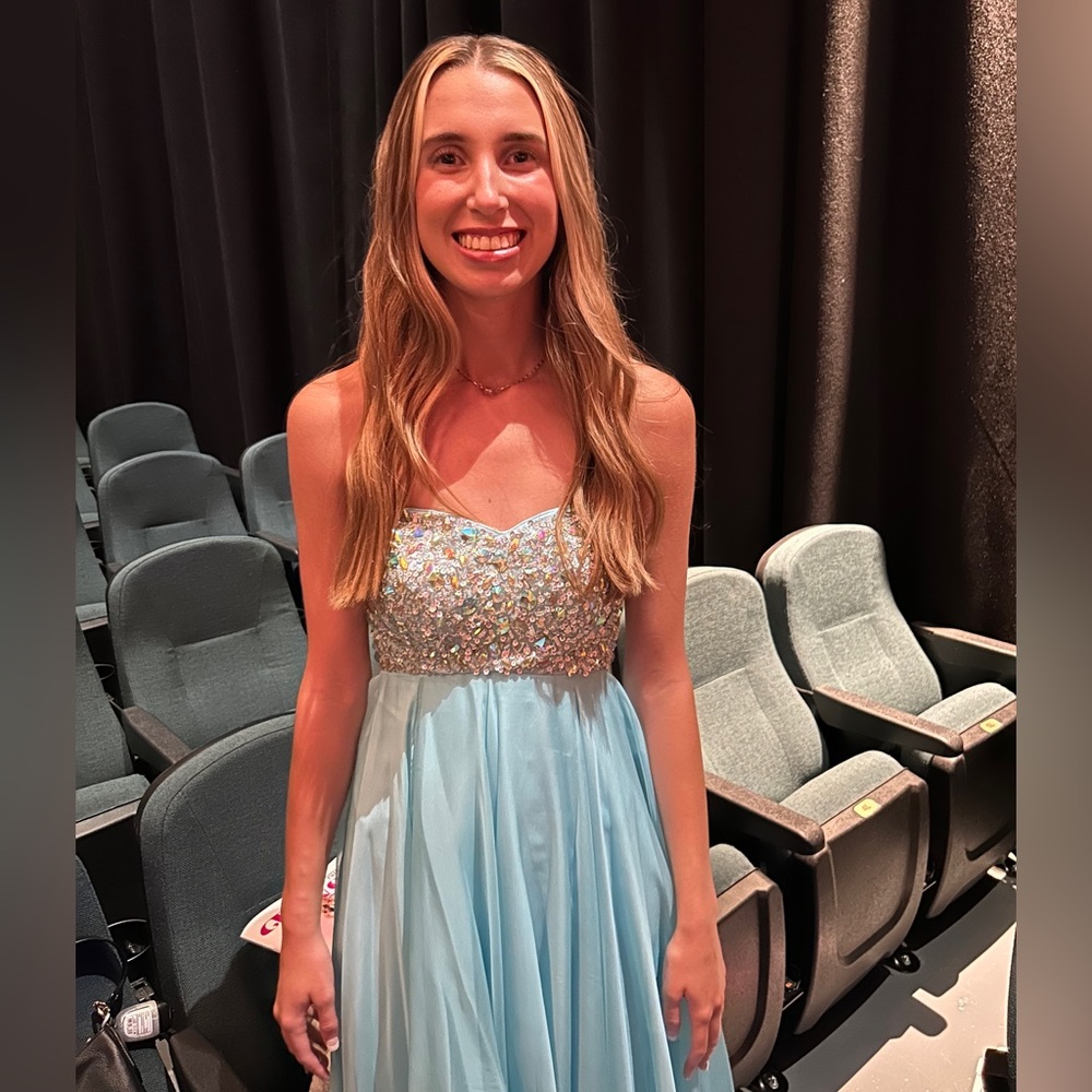 Blue Pageant Dress - Picture 3 of 4